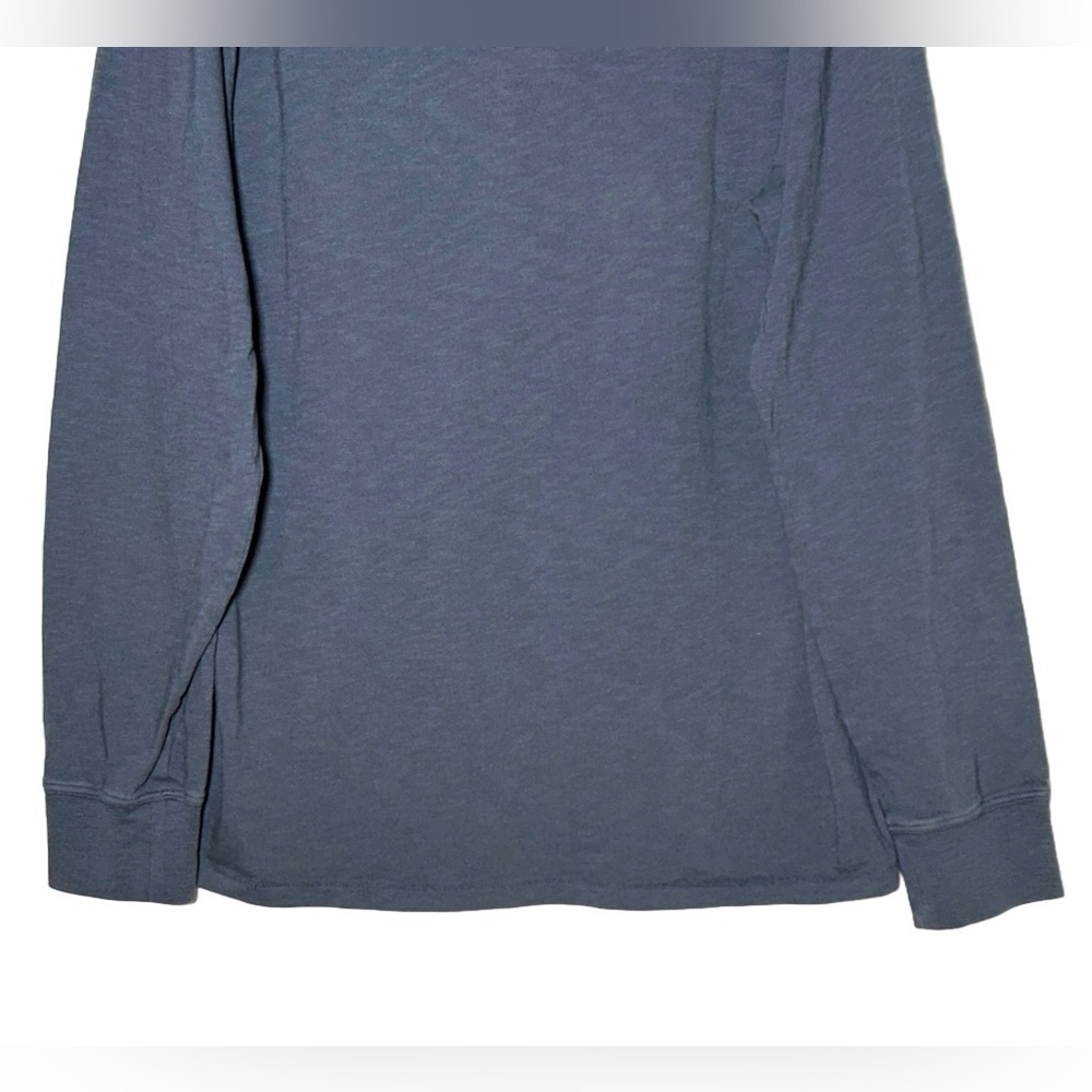 NEW J. Crew Garment-Dyed Slub Cotton Long-Sleeve Dark Gray T-Shirt w/ Pocket, XL - Picture 7 of 11